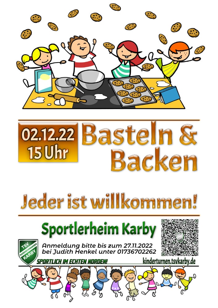 Kinderturnen Backen und Basteln 2022 TSV Karby 1