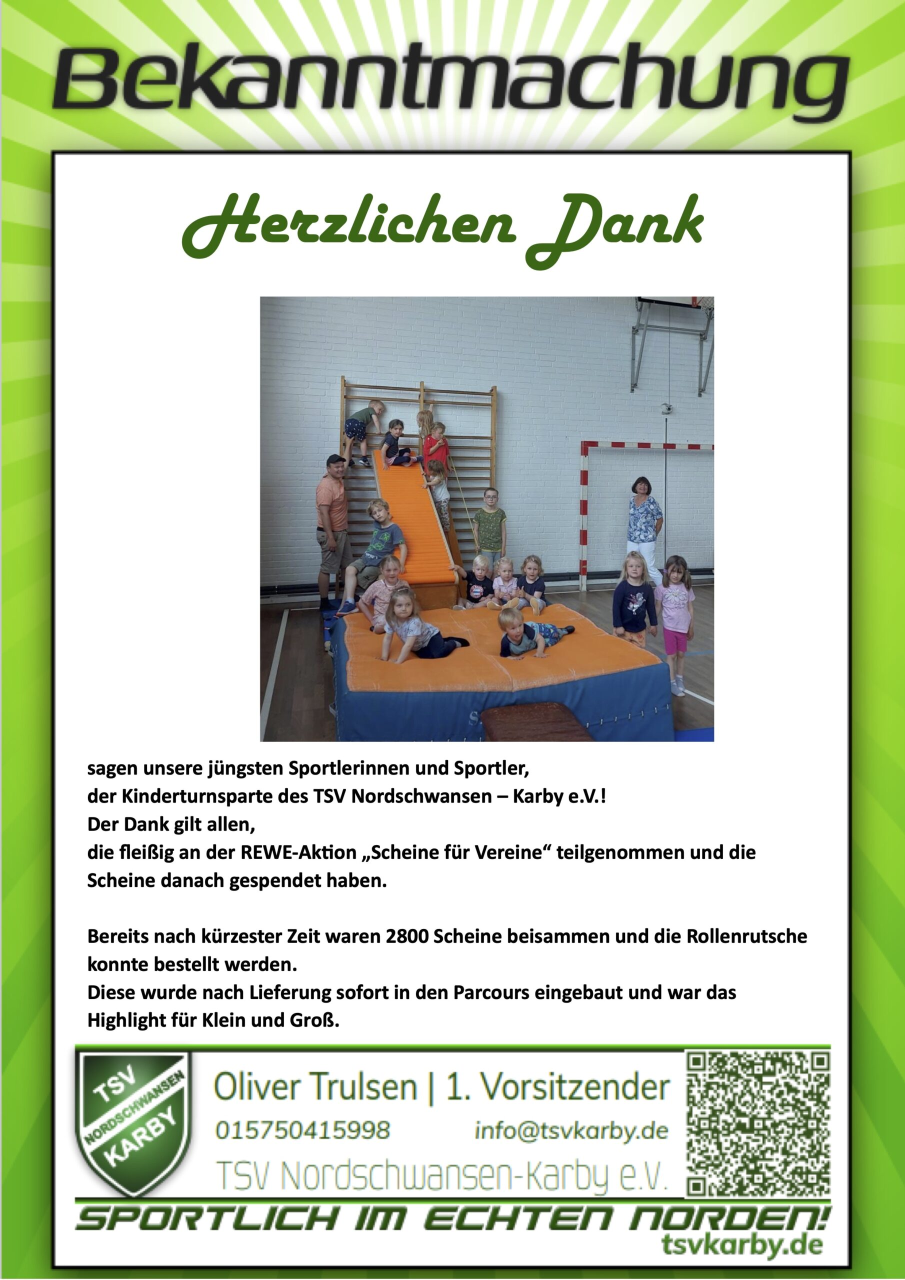 Bekanntmachungen Aushaenge Rollenrutsche Kinderturnen scaled